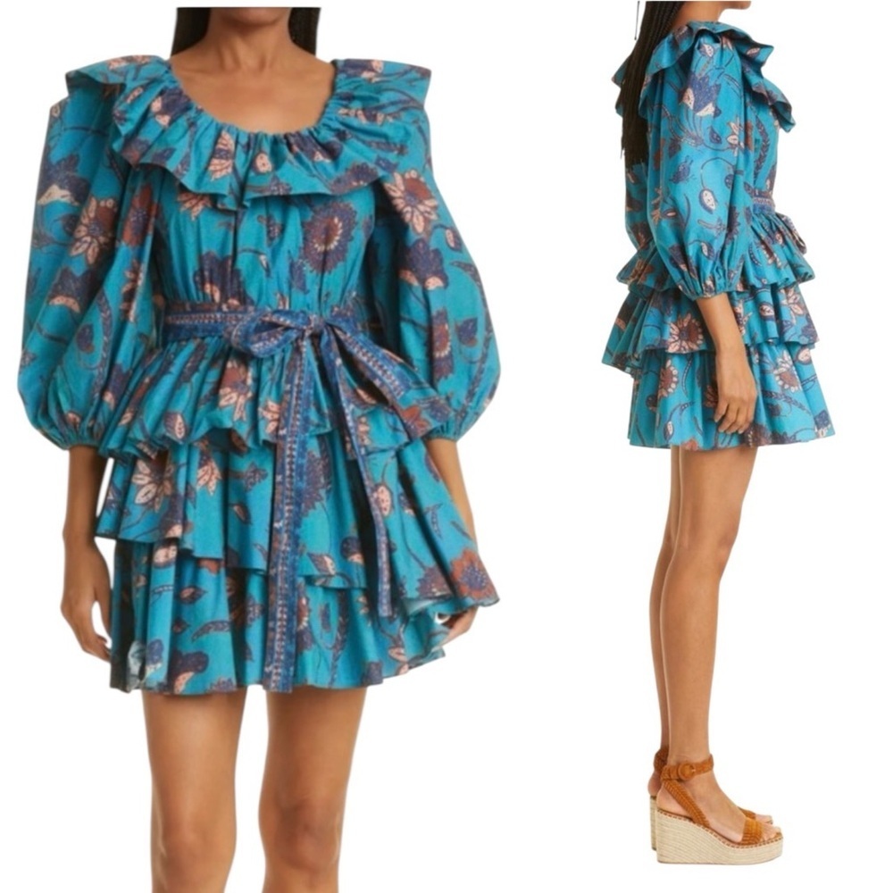 Ulla Johnson Giselle Ruffle Tiered Cotton Dress